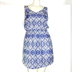 MNG Casual Mini Dress Periwinkle White Lavender